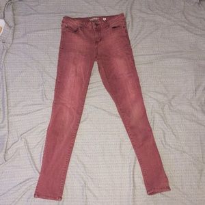 Burgundy jeans